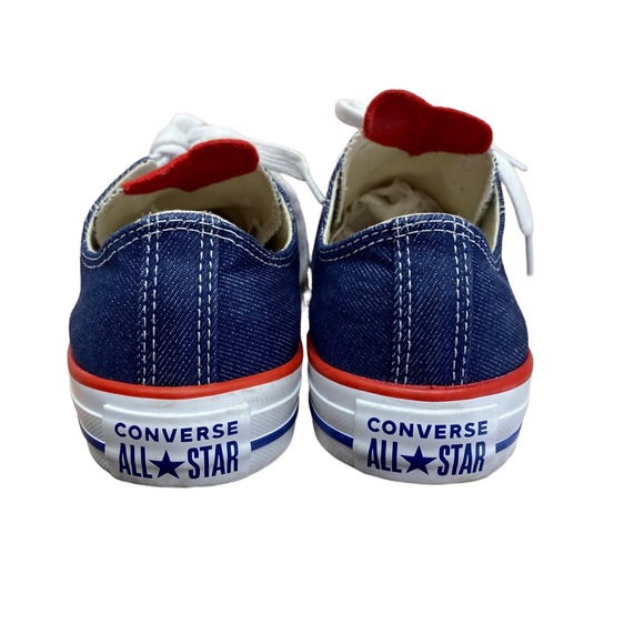 Converse Chuck Taylor All Star Denim Love Low Top Sneaker Red Heart - Picture 10 of 13